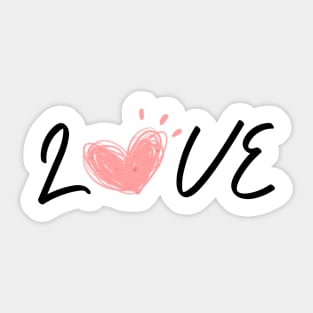 Valentines Heart - Love Heart Design Sticker